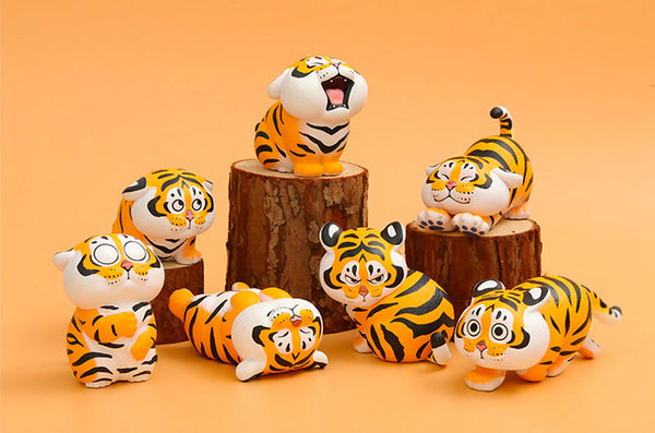 Panghu Xiaohu Daily Life of Tiger Cub Blind Box by Bu2ma (Opened Box)