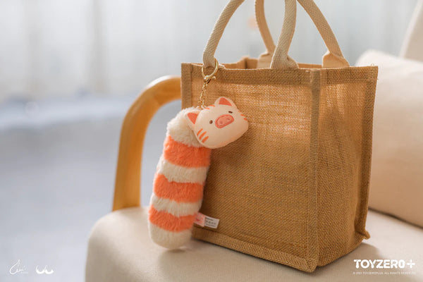 LuLu The Piggy Caturday Kitty Plush Keychain Tail Version