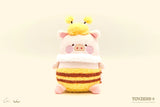 Lulu The Piggy Farmer - Plush Keychain